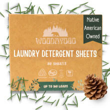 Feuilles de detergent a linge Woodayogo - Detergent de linge hypoallergenique ecologique pour une odeur de plantes naturelles de la peau sensible