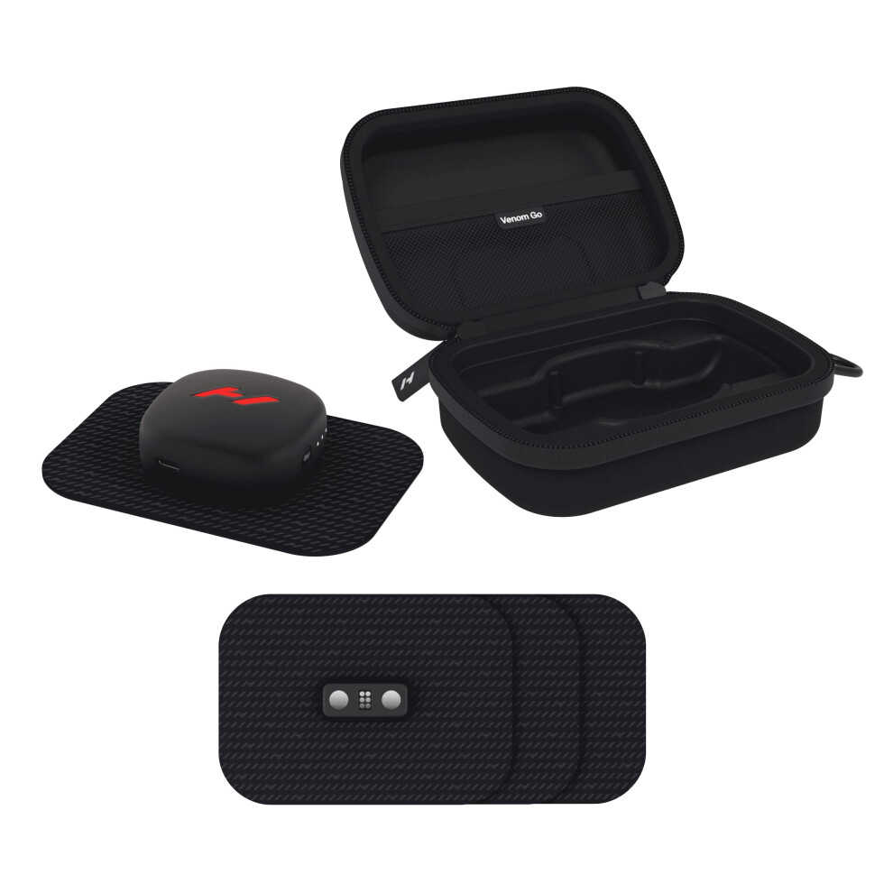 Hyperice Venom Go - Advanced Heat and Vibration Wearable - Venom Go Pack Includes Venom Go Pod - Case and Refill Pads