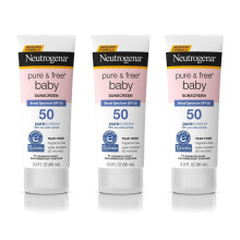 Neutrogena Pure & Free Baby Mineral Sunscreen Lotion with Broad Spectrum SPF 50 & Zinc Oxide Water-Resistant Hypoallergenic & Tear-Free Baby Su
