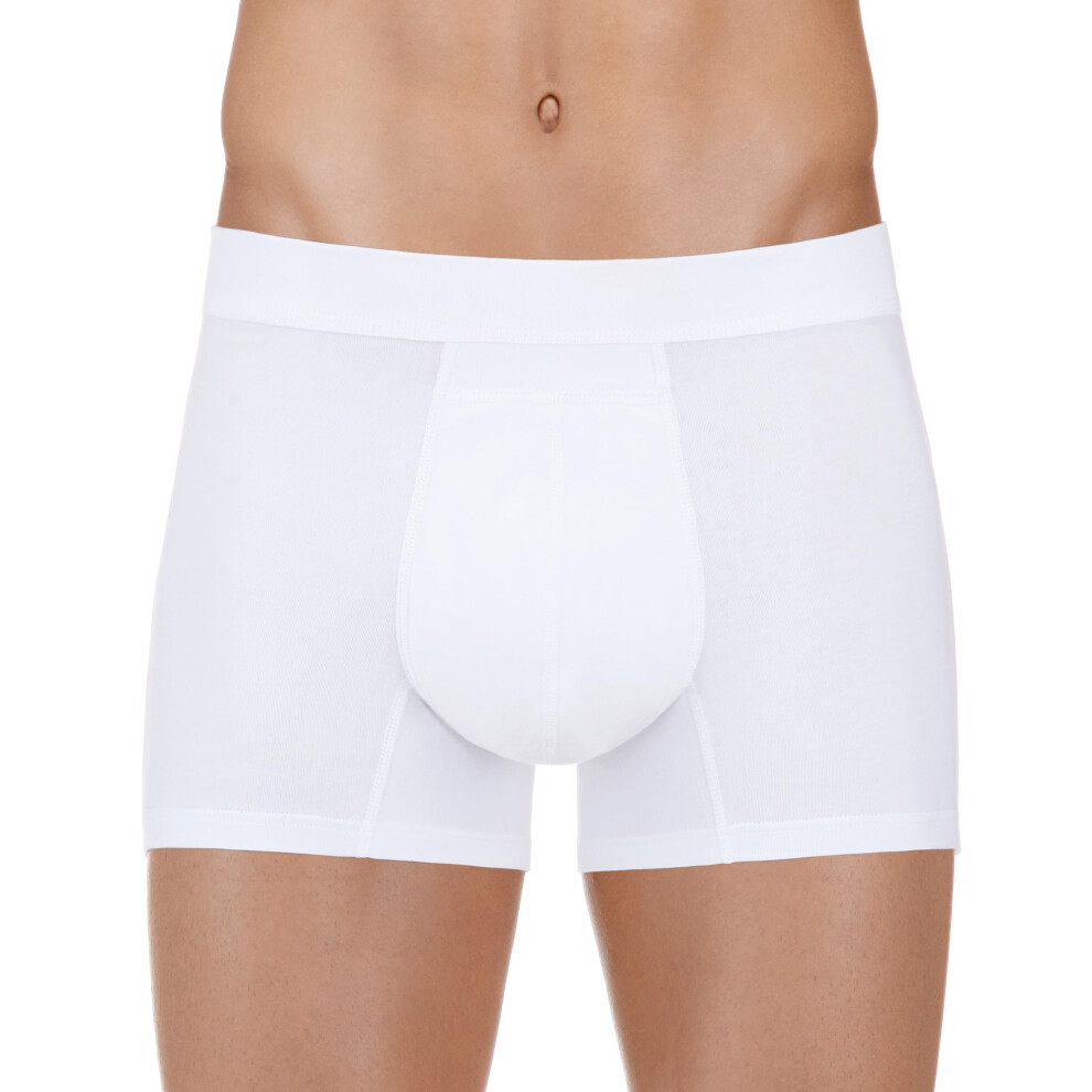 Protechdry Washable & Reusable Urinary Incontinence Cotton Boxer Brief Underwear For Men White Small
