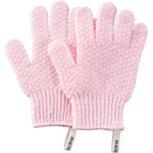 Luvas de banho esfoliantes MainBasics para banho Luvas esfoliantes corporais de fibra de nilon com textura pesada ala suspensa com design el