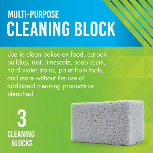 EarthStone Multi-Purpose Cleaning Block  For Kitchens  Bathrooms  Tools  and More  3-Pack 1