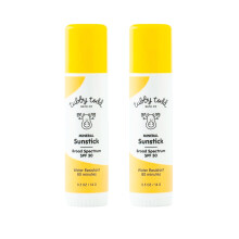 TUBBY TODD Mineral Sunstick - Broad Spectrum SPF 30 Sunscreen for Kids - Water-Resistant Stick Sunscreen for Body & Face - Safe for Sensitive Skin - 2
