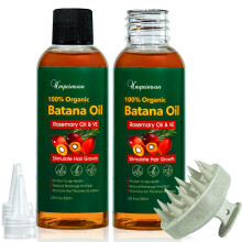 2er-Pack Bio-Batana-l fr das Haarwachstum, Botana-l, Haarwachstum, Rosmarinl, Vitamin-E-Mischung, Massagegert, steigert die Haardicke, nhrt das