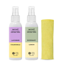 MOXE Yoga Mat Cleaner 4 Ounces (Lavender Chamomile & Rosemary Lemon 1 Each)