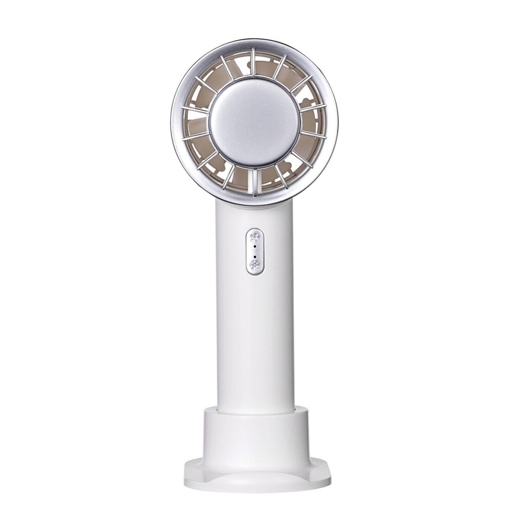Handheld Turbo Fan Mini Cold Compress Hand Fan Usb Rechargeable, White