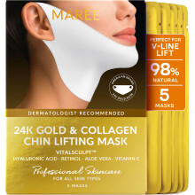 MAREE V-Linien-Lifting-Maske mit 24 Karat Gold  Tiefenwirksame Kollagen-Kieferlinien-Maske mit Retinol fr Facelifting  Hyaluronsure, Vitamin