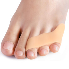 Povihome 10 Pack Pinky Toe Separator and Protectors Triple Gel Toe Separators for Overlapping Toe Curled Pinky Toes Separate and Protect (Beige