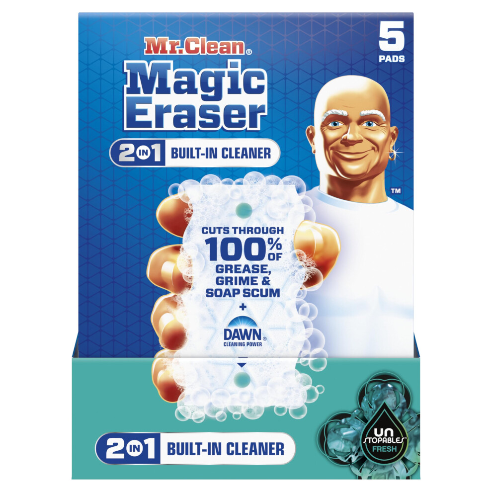 Mr. Clean Magic Eraser Moussant Sponge Tout Usage Cleaner Dawn Cleaning Power Ultra Foamy 5CT-image