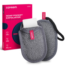 Caveem Soap Saver Bag Oboustrann mekkost Exfoliace Kapsicka na mdlo na mdlo Mdlo Kapesn drk na myt tela Scek na mdlo Scek s houbou do sprc