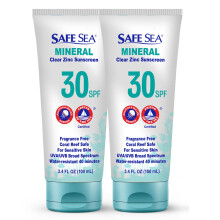 Safe Sea Zinkoxid-Sonnenschutz SPF30 | Klarer mineralischer Sonnenschutz fr Gesicht und Krper ohne Weistich | Schutzlotion gegen Quallenstiche | 3