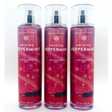 3er-Set Bath & Body Works Holiday Traditions Twisted Peppermint Fine Fragrance Mist, je 8 oz (Twisted Peppermint)