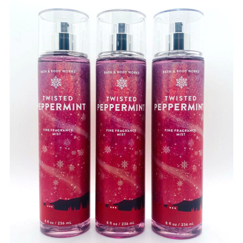 Bath & Body Works 3er Set Bath & Body Works Holiday Traditions Twisted Peppermint Duftspray 8 oz