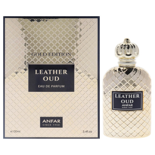 Anfar Leather Oud - Gold Edition for Men - 3.4 Oz EDP Spray