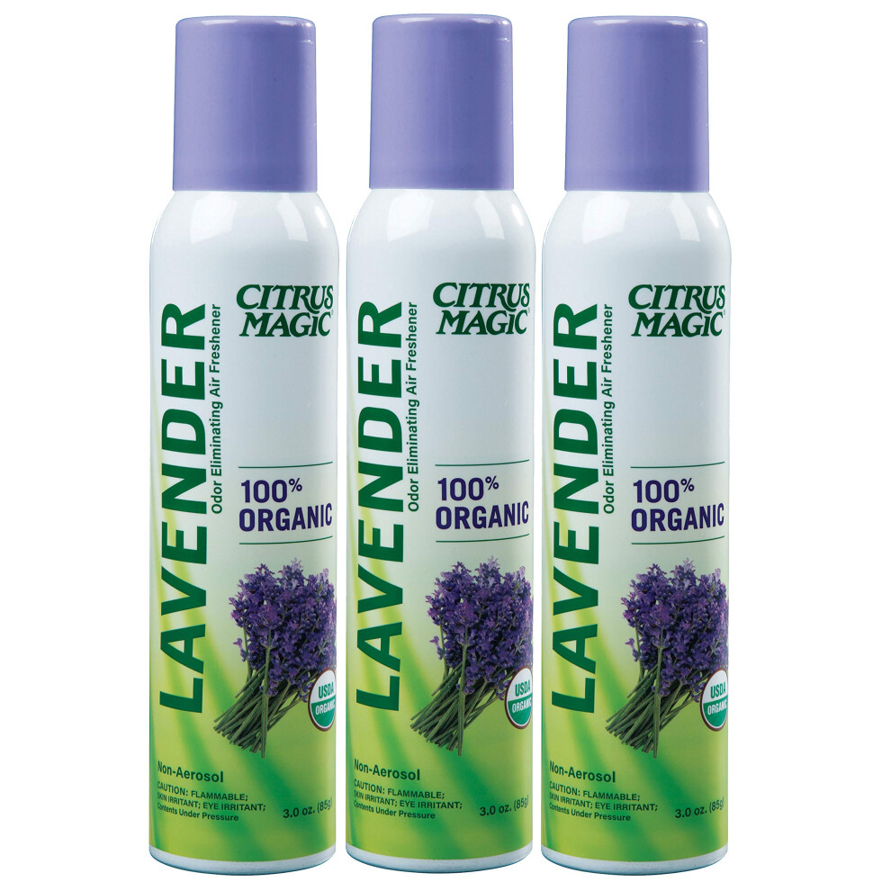 Citrus Magic Organic Natural Odor Eliminating Air Freshener Spray  Lavender Eucalyptus  3-Ounce  Pack of 3-image-OPC-PHXTCKH-NEW