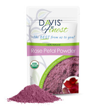 Davis Finest Organic Rose Petal Powder 250g Hair & Skin Pure & Natural Dried Rose Petals for Face Hair Body Facial Mask Face Pack Natural
