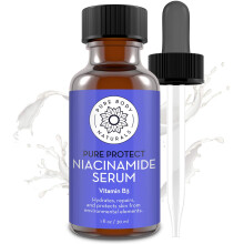 Pure Body Naturals Vitamin B3 Niacinamid-Serum 1 Flssigunze  Super-Feuchtigkeitscreme fr ein jnger aussehendes Gesicht und Krper  Porenreduzier