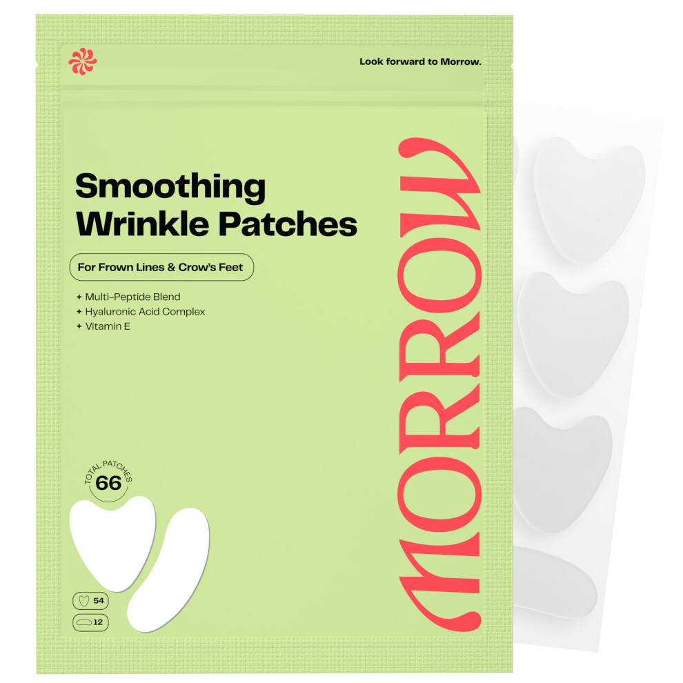 Morrow Beauty - Peptide-Infused Smoothing Wrinkle Patches - Overnight Patches For Fine Lines And Wrinkles Anti Aging Stickers For Crow's Feet E