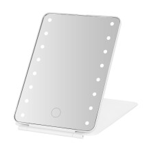 Melannco 7.83x5.31x0.51Inch Folding White LED Vanity Mirror  Dimmable LED Lights