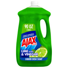 Ajax Ultra vloeibare afwasmiddel, azijn en limoengeur, sprankelende schone gerechten, fles van 90 fl oz