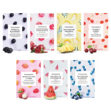 Vitamasques Face Masks Skincare Sheet Kit 7 kpl - Mehukas kokoelma kolmikerroksisia arkkinaamioita - Huokosia puhdistava kirkastava ja kosteuttava