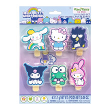 Townley Girl Hello Kitty and Friends 6er-Pack Lipgloss-Pucker-Pop-Set mit Fruchtgeschmack ab 3 Jahren, perfekt fr Geburtstage, Weihnachtsgeschenke,