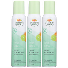 Citrus Magic Natuurlijke Geurverwijderende Luchtverfrisser Spray, Verse Citrus, 3 oz, Verpakking van 3