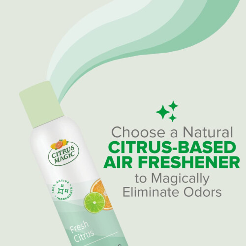 Citrus Magic Spray Odorizant Natural, Citrice Proaspete, 3-Ounce, Pachet de 3 2