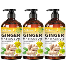 3er-Pack Ingwer-Massagel mit Arnikal, Vitamin-E-l und Traubenkernl. Ingwerl fr die Lymphdrainage. 100 % natrliches therisches Ingwerl zur Er