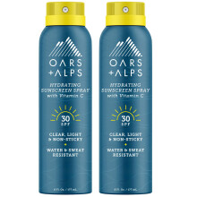Remi + Alpi a crema solare spray per viso e corpo SPF 30 Spray Crema solare infusa con vitamina C e antiossidanti Niente residui bianchi resistenti a