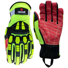 Cestus Deep III Pro Heavy Duty Extrication Gloves ANSI A7 Cut Resistant Impact Gloves for Construction Demolition Recycling (Large)