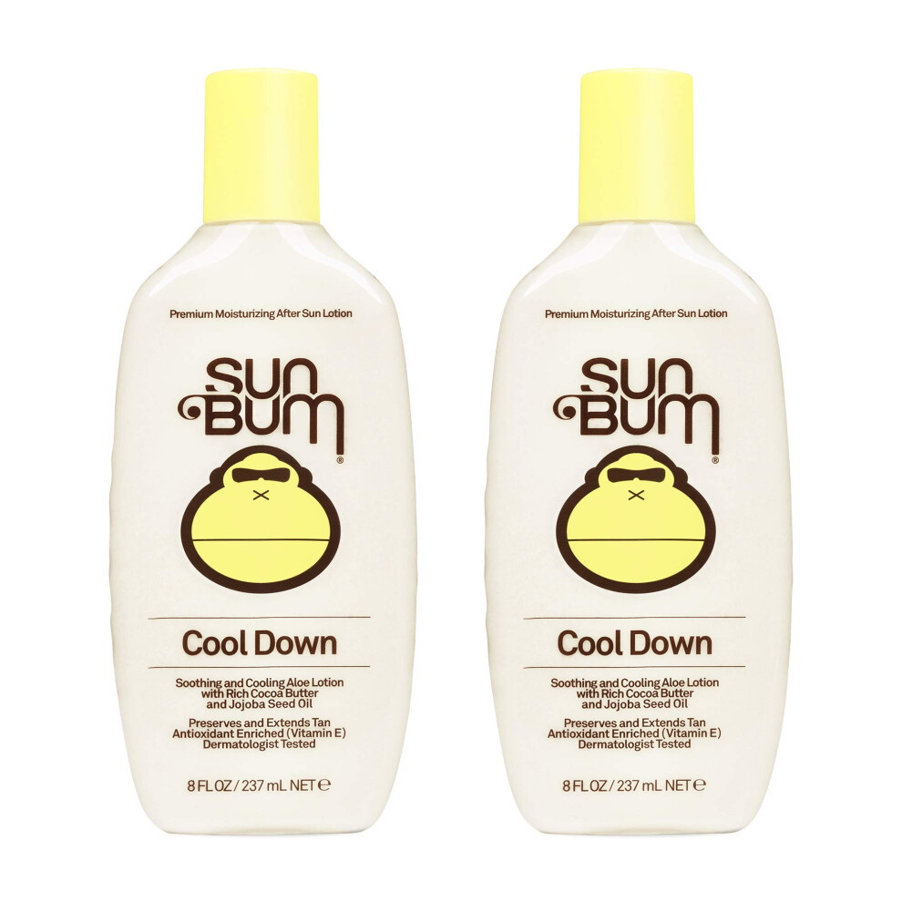 Sun Bum Cool Down Aloe Vera Lotion Vegan And Hypoallergenic After Sun Gel With Cocoa Butter To Soothe And Hydrate Sunburned Skin 8 Oz (Pack Of 2