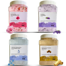 Voguenow Premium Jelly Face Mask pour le visage - rose bulgare 24k Gold Lavande et acide hyaluronique (paquet de 4) - Masque de gelee d'eclaircis