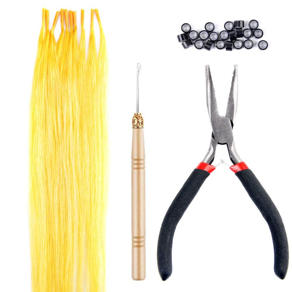 Vieuinaux Rainbow Highlights Hair Extensions 10 Strands/Lot Colored I Tip Human Hair Extension For Women Girls Gift Cosplay Dress Up Party Feath