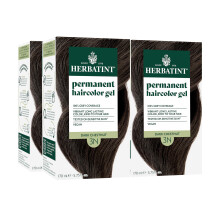 Tintura de cabelo permanente Herbatint - 3N Dark Chestnut - Para cobertura de at 100% de cabelos grisalhos resistentes - Sem amnia, sem lcool