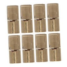 8pcs Invisible Brass Hinges for Jewelry Boxes and Cabinets Barrel Design