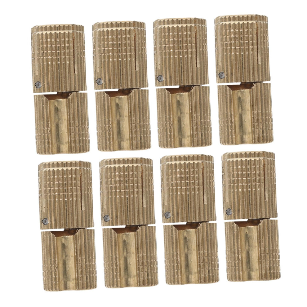 8Pcs Invisible Brass Hinges For Jewelry Boxes And Cabinets Barrel Design 820064767196