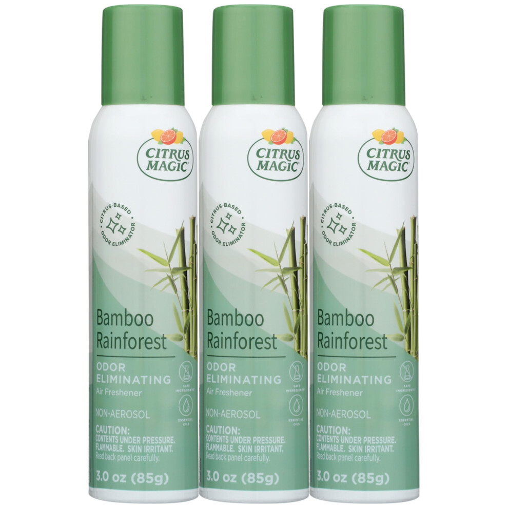 Citrus Magic Odor Eliminating Air Freshener Spray  Bamboo Rainforest  3-Ounce  Pack of 3-image-OPC-PHXTDNS-NEW