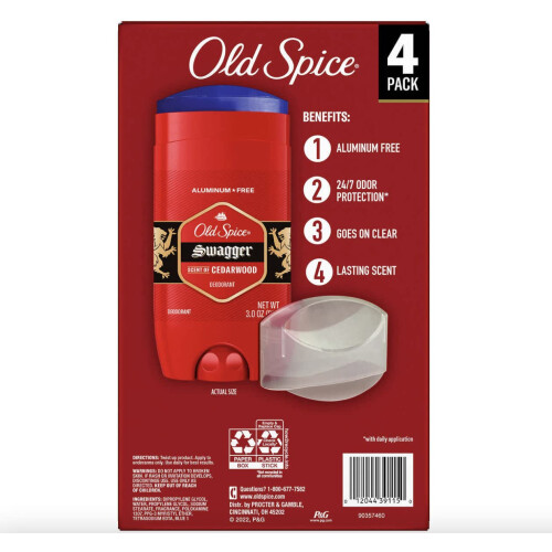 Old Spice Swagger Deodorant ohne Aluminium, 85 ml, 4er-Pack 1
