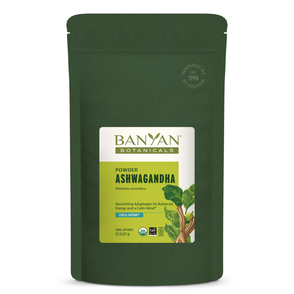 Banyan Botanicals Ashwagandha Powder - Organic Ashwagandha Root - Renowned Herbal Adaptogen For Natural Energy Support And Stress Support* - 1/2L