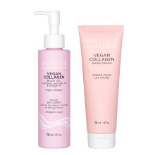 Pacifica Beauty Vegane Kollagen-Handcreme und Krperl mit Pumpset, Bad und Krper, Sheabutter, Kakaobutter, Krpermassagel fr trockene Haut, Hautp