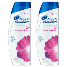 Head and Shoulders Smooth & Silky 2-in-1-Schuppenshampoo und Splung, 13,5 Fl Oz (2er-Pack)