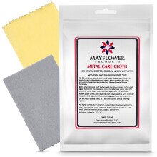 Mayflower Letc hadrk na nerezovou ocel Med Mosaz Chrom Vyrobeno v USA Netoxick 2 bavlnen cistic sada 11 x 14 v ea. Uivatelsky prvetiv cisti