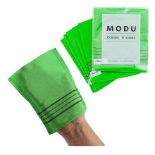 Modu 6 piezas de manopla exfoliante coreana para bao de 6.7 x 5.5 pulgadas toalla asitica italiana (pequea 6 piezas verde)
