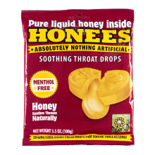 Honees honungsfyllda droppar Honungshostdroppar med kta honung-Naturlig ont i halsen Lindring-Ingenting konstgjord-hals Pls sugtabletter Naturl
