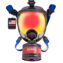 ST-100x Inferno Red Mirorement Survival & Tactical Full Face Respirator avec P-D-1 Charbone charbon activ P-D-1 Canister charbon de bois act