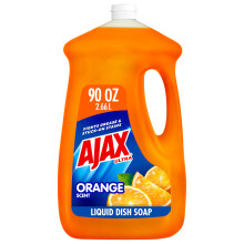 Ajax Ultra Afwasmiddel Afwasmiddel Navulling Oranje Geur Triple Action 90 vloeibare ounce