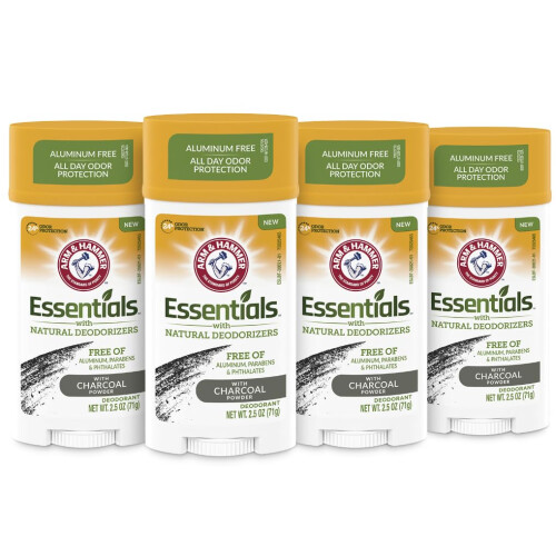 Arm & Hammer Essentials Charcoal Deodorant 4er-Pack