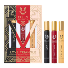 Ellis Brooklyn LOVE TRIANGLE Rollerball Trio sauberes Parfm fr Frauen APPLE LOVE VANILLA MILK MYTH Rollerball Parfm Parfm-Geschenkset in Reiseg