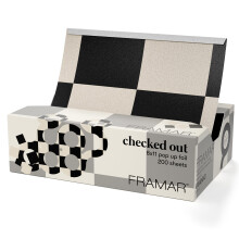 FRAMAR 8x11 Checked Out Hair Foil - Hair Foils For Highlighting  Pop Up Foil For Hair Highlighting  Salon Foils For Hair Highlighting Kit  Wide H